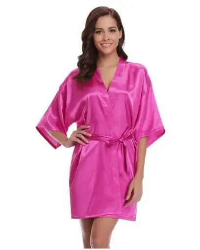 Green Nightgown Solid Color Kimono Lady Elegant Bathrobe Satin Homewear Wedding Bridal Gift Sleepwear Sexy Intimate Lingerie