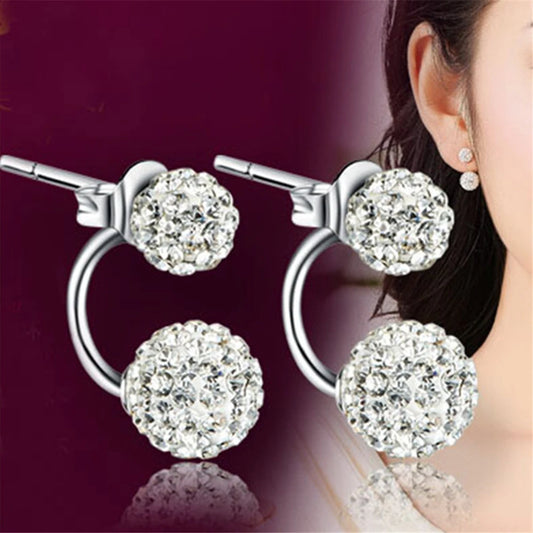925 sterling silver New Jewelry Shambhala luxury zirconia female popular original brand of high-end vintage stud earrings