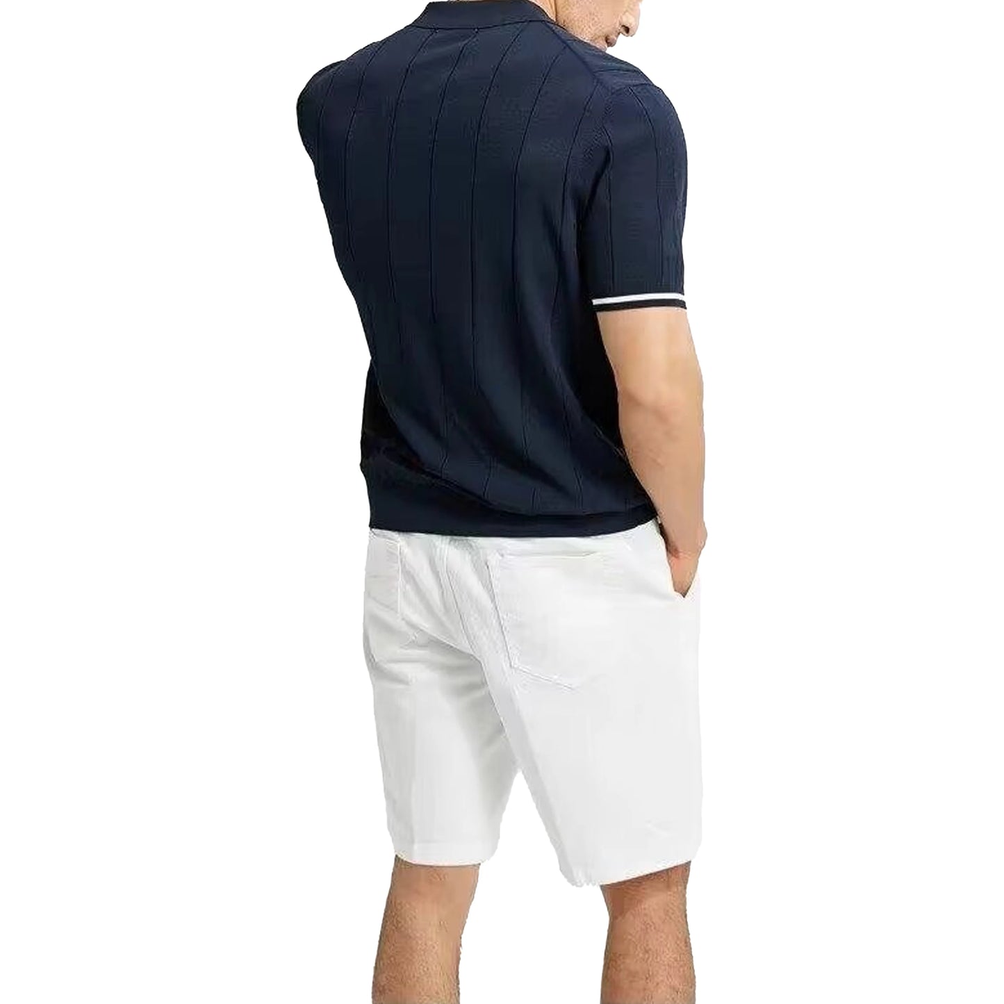 CHCH 2025 New Summer Ribbed Knit Polo Shirt for Men Breathable and Cool Brand Quality Mens Textured Polo Shirts
